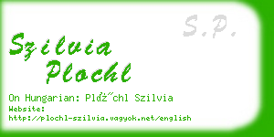 szilvia plochl business card